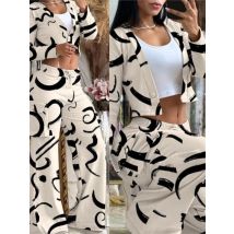 Frauen Frühling Sommer Neue Modische Einfarbig Gedruckt Sexy Taille Kurze Top Casual Hosen Set Für Frauen
