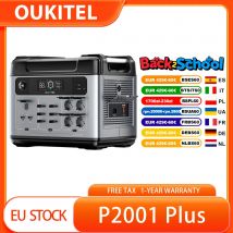 OUKITEL P2001 Plus Portable Power Station, 2400W AC Output,2048Wh LiFePO4 Battery,13 Outlets,80% Charge in 1Hr,Smart APP Control