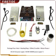 Grzejnik indukcyjny ZVS 5000W 100A 48V DIY Wysokiej Częstotliwości Moduł Maszyny do Ogrzewania Indukcyjnego + Cewka + Pompa + Tygiel + Zasilacz