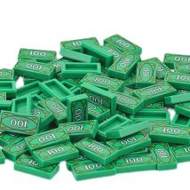 Cash Dollar Bill City Gold Silver Money Coins Brick Treasure chest DIY Akcesoria MOC Building Block