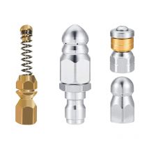 Kit ugelli per pulizia getto fognario Detergenti per scarico a getto d'acqua per accessori per idropulitrice da 1/4 di pollice Connettore rapido 5000 PSI