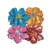 1 Stück 20 * 20 cm großer roter Pailletten-Perlen-Blumen-Aufnäher für Abendkleid, Badeanzug, DIY-Applikation