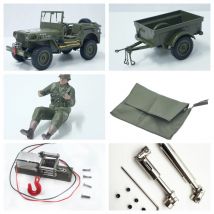 JJRC C8815 Upgrade Teile Anhänger Soldat Winde Baldachin Metall CVD Original Zubehör für C8815 RC Auto Upgrade Zubehör