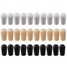 30 x Toggle Switch Tip Caps for electric Guitar Cream/Black/White