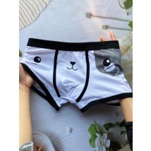 Männer Höschen Baumwolle Horts Männer Lustige Katze Sport Boxer Shorts Höschen Cartoon Gedruckt U Konvexen Männlichen männer Unterwäsche