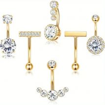Bobisty 1 Stück Bauchnabelringe aus chirurgischem Stahl, Nabelpiercing, sexy Bauchklicker, Nabelpiercing für Frauen, Piercing-Schmuck