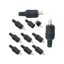 10PCS DIN Speaker Plug 2-Pin Solder Type Connector for Hifi Loudspeaker Audio Cable, Professional Amplifier System Terminal