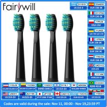 Fairywill Spazzolini elettrici Testine di ricambio Set di testine per spazzolino elettrico per spazzolino da denti FW-507 FW-508 FW-917