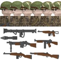 WW2 US 101st Airborne Division Military Soldeirs Building Blocks Air Force Army Infantry Bazuca Weapons Accessories Bricks Toys