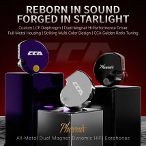 CCA Phoenix Corpo in lega metallica 10mm Doppia bobina dinamica magnetica Qualità audio HIFI Auricolari musicali Esports cablati nell'orecchio