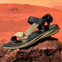 Klassische schwarze Outdoor-Freizeitsandalen für Herren, rutschfest, atmungsaktiv, Strandurlaub, Sportsandalen für Sommerwanderungen, Größe 40–45