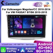 Camecho Drahtlose CarPlay Android Auto Auto Radio Für Volkswagen Magotan/CC 2010-2014 VW PASSAT B7/B6 2010-2015 GPS Stereo 4G Wifi