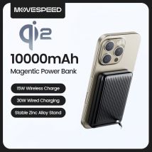 MOVESPEED P03 Qi2 Banca di potere magnetica 10000mAh 15W Caricatore portatile wireless con supporto Powerbank per Magsafe per iPhone 16 15
