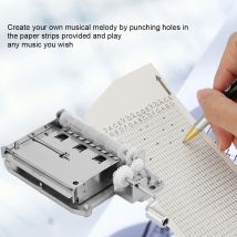 DIY 30 Note Tape Hand Crank Music Box Movement   Hole Puncher   20 Papar Tapes