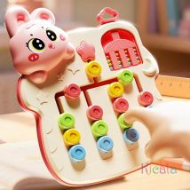 Vier farben zu gehen doppelseitige spiel schach kinder logisches denken ausbildung Montessori frühe bildung puzzle spielzeug für Kinder