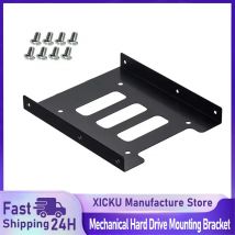 Coolcirc 2,5 bis 3,5 Zoll Metall-SSD/HDD-Adapterhalterung mit SATA für PC-Gehäuse und mobiler Nutzung, tragbares Festplatten-Montageset