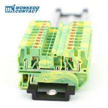 PT4-PE Push-in 4mm mm² terra guida Din morsettiera passante connettore striscia di terra connettore elettrico filo PT 4-PE