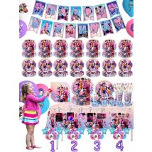 Kpop Demon Hunter Birthday Decorations Tableware Set Cups Kpop Girl's Group Devil Hunter Gift Bag Balloons Banner Party Supplies