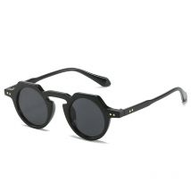 2025 New Small Round Sunglasses Men Women Vintage Brand Designer Black Sun Glasses Round Frame Rivet Shades Female Ladies UV400