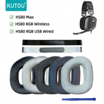 KUTOU Cooling Gel Ohrpolster Ersatz für Corsair HS80 Max/HS80 USB Wired/HS80 RGB Wireless Gaming Headsets Ohrpolster Kissen