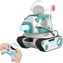 Panxer - Carro armato da battaglia RC compatibile con robot Eilik, giocattoli per auto cingolate con luci a LED e telecomando 2,4 Ghz, escluso il robot