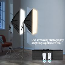 Zestaw pudełek do profesjonalne oświetlenie zestawy oświetleniowe z żarówkami fotograficznymi E27