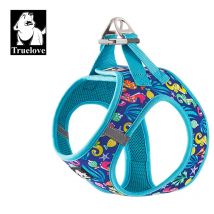 Truelove Pettorina per animali domestici Maglia ad aria morbida Gilet riflettente regolabile per animali di taglia piccola e media Pettorina per cani regolabile senza tirare TLH3016
