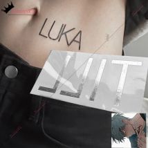 Alien Stage Till Cosplay Prop Metal Tattoo Decals1.5-2cm Wide Silver Chocker Earrings Mizi Sua Ivan Luka Hyuna Party Roleplay