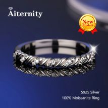 Moissanite Rings 925 Silver Men and Women Couple Ring Luxury Brilliant D Color 100% Valentine's Day Unisex Rings