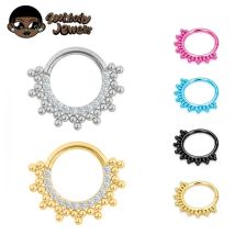 F136 Nase Daith Tragus Ohrpiercing Perlen Segment Klapp Nasenklicker 8mm/10mm 16G Knorpel Nasenring Körperschmuck Eloxiert