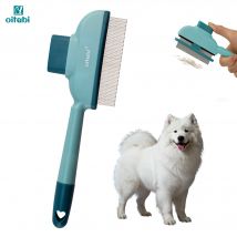 OITABI Flea Comb for Cats & Dogs – Magic Self-Cleaning Cat Grooming Brush with Stainless Steel Teeth Cat Combs for Fleas & Ticks