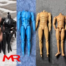 Defekter schmutziger männlicher blauer schwarzer Naturhaut-Gelenkkörper im Maßstab 1:6 12'' Soldat-Actionfigur-Körper Soll Fit Kopfskulptur im Maßstab 1:6