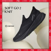 Li-Ning Men's SOFT GO 2 KNIT Slip-on Casual Walking Shoes Cushion Comfy Stable LiNing Mesh Jogging Daily Sports Sneakers AGLV017