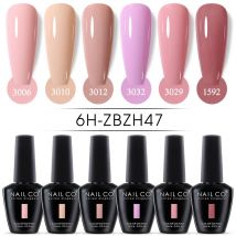 NAILCO 15 ml 6 Teile/satz Gel Nagellack Set Herbst Winter Kaffee Farbe Serie Semi Permanent UV Gel Schokolade Nail art Gel Kit