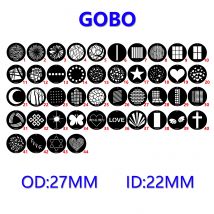 27 mm GOBO-Muster, Größe 22 mm, kreative kleine Projektion, Stillleben-Schießen, zusätzliche Szene passend
