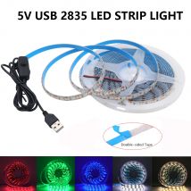 5V USB 2835 LED Streifen Schalter Taste Licht Band Flex 60LED/m Unter Schrank Lichter Nacht Lampe wasserdicht 0,5 M 1M 5M Rot Blau Weiß