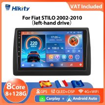 Radio para Auto Hikity 4G para Fiat STILO 2002-2010, Reproductor Multimedia, Carplay, 8 Núcleos, Android Auto, GPS, WIFI, IA, Voz, Mirrorlink, DSP, RDS