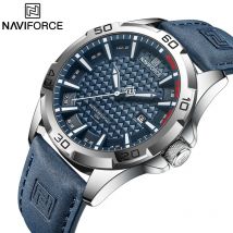 NAVIFORCE Marca Uomo Moda Orologi al quarzo Cinturino in pelle maschile Sport Orologi da polso impermeabili CalendarClock Relogio Masculino