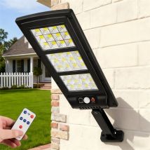 Lampioni solari 144LED Lampada solare da esterno 10000W 3 modalità luce Lampada di sicurezza con sensore di movimento impermeabile per giardino