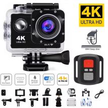 4K Action Camera 1080P/30FPS WiFi 2.0 "170D Subacquea Impermeabile Casco Videocamera di Registrazione Telecamere Sportive Mini Cam esterna