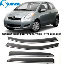 Seite Fenster Visiere Für Toyota Yaris Vitz 2008 2009 2010 2011 Weathershields Sonne Regen Wache Deflektoren Auto Zubehör SUNZ