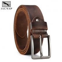 Genuine Leather For Men's High Quality Buckle Jeans Cowskin Casual Belts Business Cowboy Waistband Male Fashion Designer