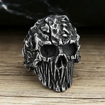 Vintage 316L Edelstahl Teufel Schädel Ringe Für Männer Frauen Gothic Hip Hop Motorrad Rock Biker Schmuck Geschenke Dropshipping
