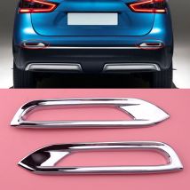 2 Stück Chrom Nebelscheinwerfer Lampenabdeckung Zierrahmen Zierleiste ABS Passend für Nissan Qashqai J11 2018