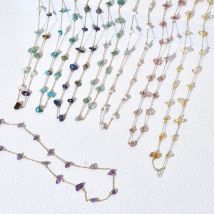 Mode Unregelmäßige Natürliche Stein Perlen Edelstahl Kette Handgemachte Halsband Kette Für Hals Frauen Halskette Großhandel
