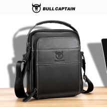 Bull captain Rindsleder Herren eine Schulter schräge Spannweite kleine Tasche Retro-Stil vertikale quadratische Wickel Kopf Schicht Rindsleder Herren tasche