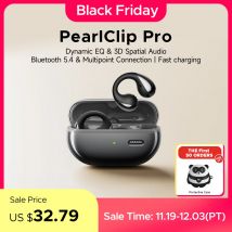 Bezprzewodowe słuchawki SoundPEATS PearlClip Pro Bluetooth 5.4 Słuchawki douszne z AI ENC Clear Call, wielopunktowe połączenie, IPX5