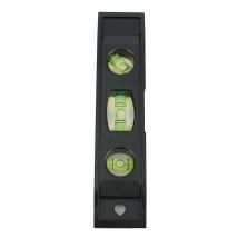 Livella a Bolla Orizzontale con 3 Bolle, Guscio Magnetico in ABS, Mini Livella Tascabile Portatile, Strumento di Misurazione, Livellatore per Macchinari