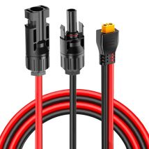 Kabel 1,5m 1m XT60 do paneli słonecznych do Bluetti AC70 Ecoflow River Delta Anker Solix ALLPOWERS R2500 R1500 itp. Generatorzy słoneczne.