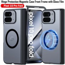 Magnetic Funda for Google Pixel 10 Pro Fold Hinge Protection Case Front Frame with Glass Film Cover Suppoort Wirelss Charging